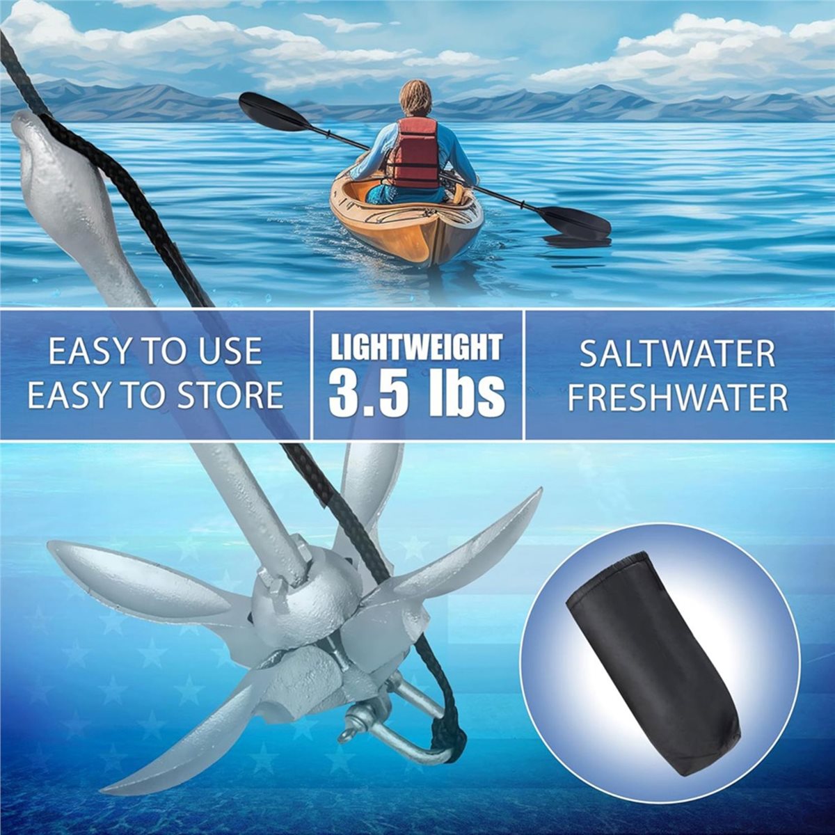 Büyük İndirimli Kayak Çapası,  - Fishing Kayak Anchor incelemesi ve fiyatı